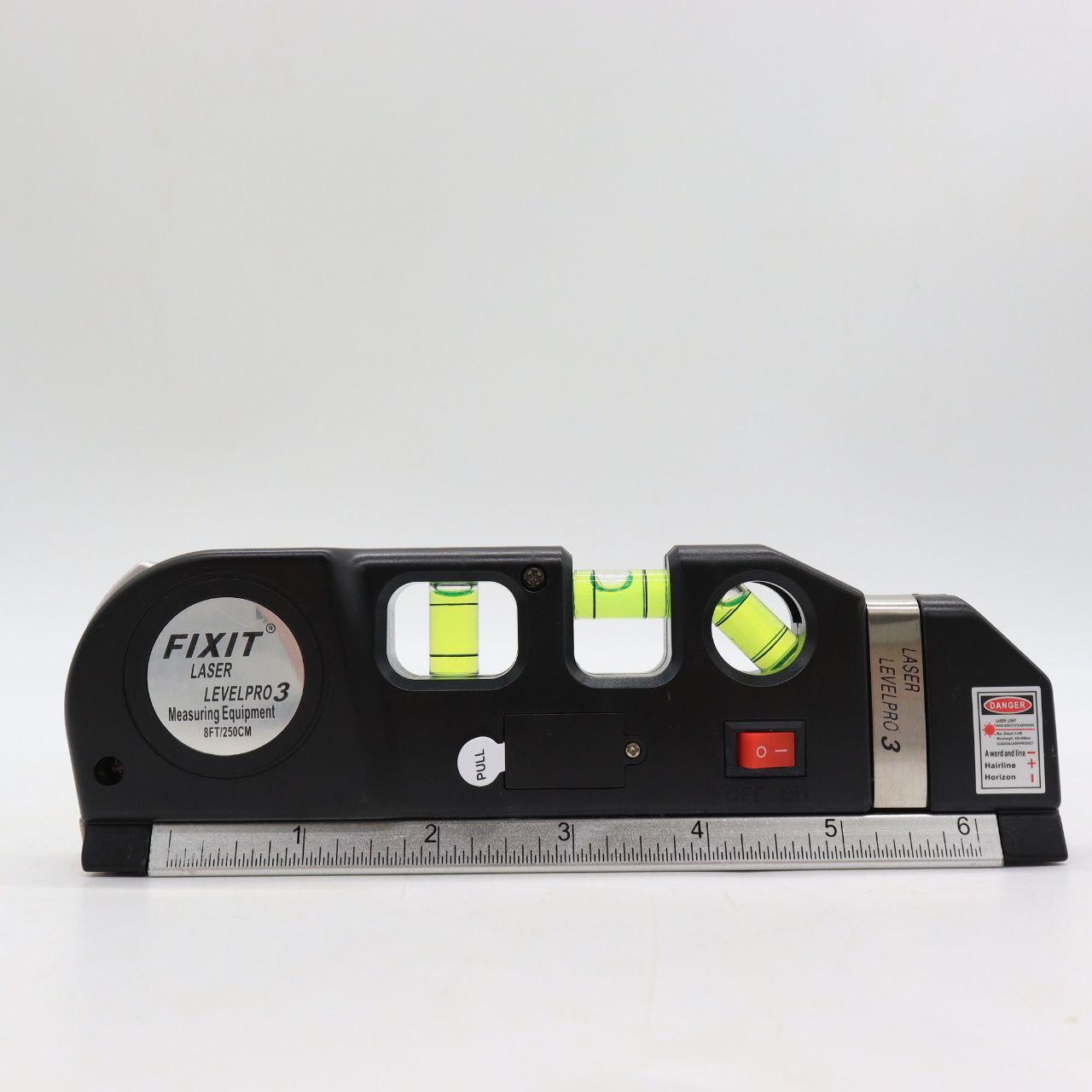 Лазерний рівень LASER LEVELPRO3 / Нівелір з вбудованою рулеткою / Рівень для будівельних робіт