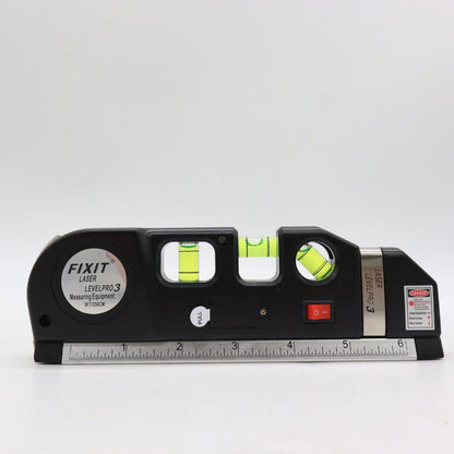Лазерний рівень LASER LEVELPRO3 / Нівелір з вбудованою рулеткою / Рівень для будівельних робіт
