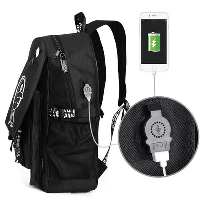 Шкільний рюкзак підлітковий з USB (46х30х15 см) / Великий молодіжний рюкзак світловідбивний