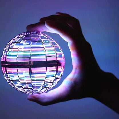 Куля літаюча FLYING SPINNER, Рожева / Сяючий бумеранг спіннер USB з LED підсвічуванням