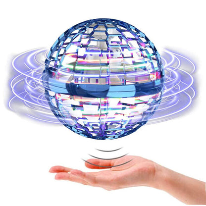 Куля літаюча FLYING SPINNER, Синій / Бумеранг спінер USB, що світиться, з LED підсвічуванням