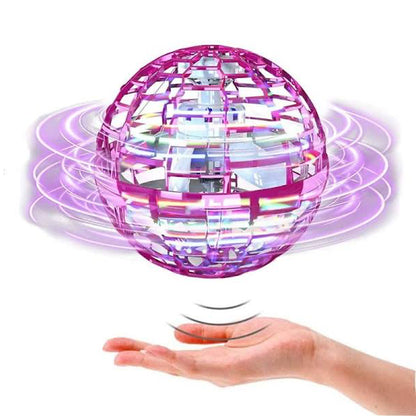 Куля літаюча FLYING SPINNER, Рожева / Сяючий бумеранг спіннер USB з LED підсвічуванням