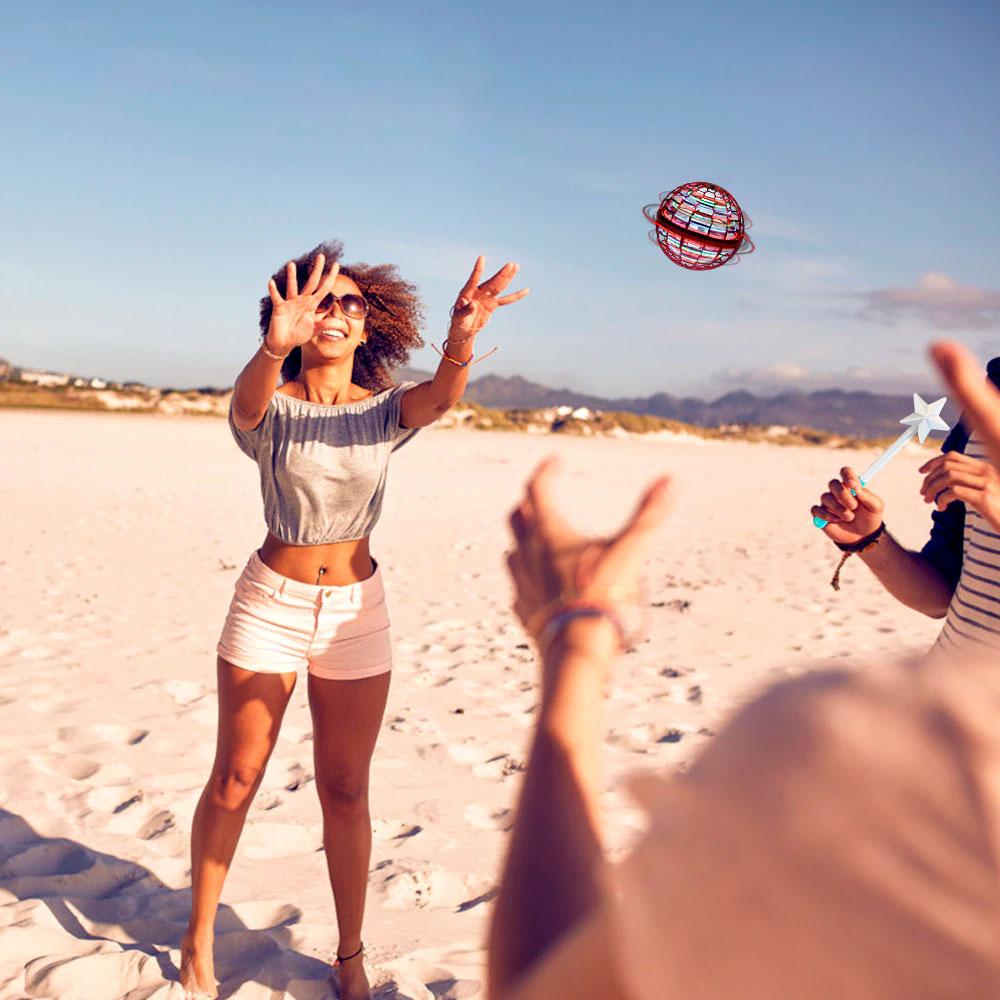 Куля літаюча FLYING SPINNER, Червона / Сяючий бумеранг спіннер USB з LED підсвічуванням