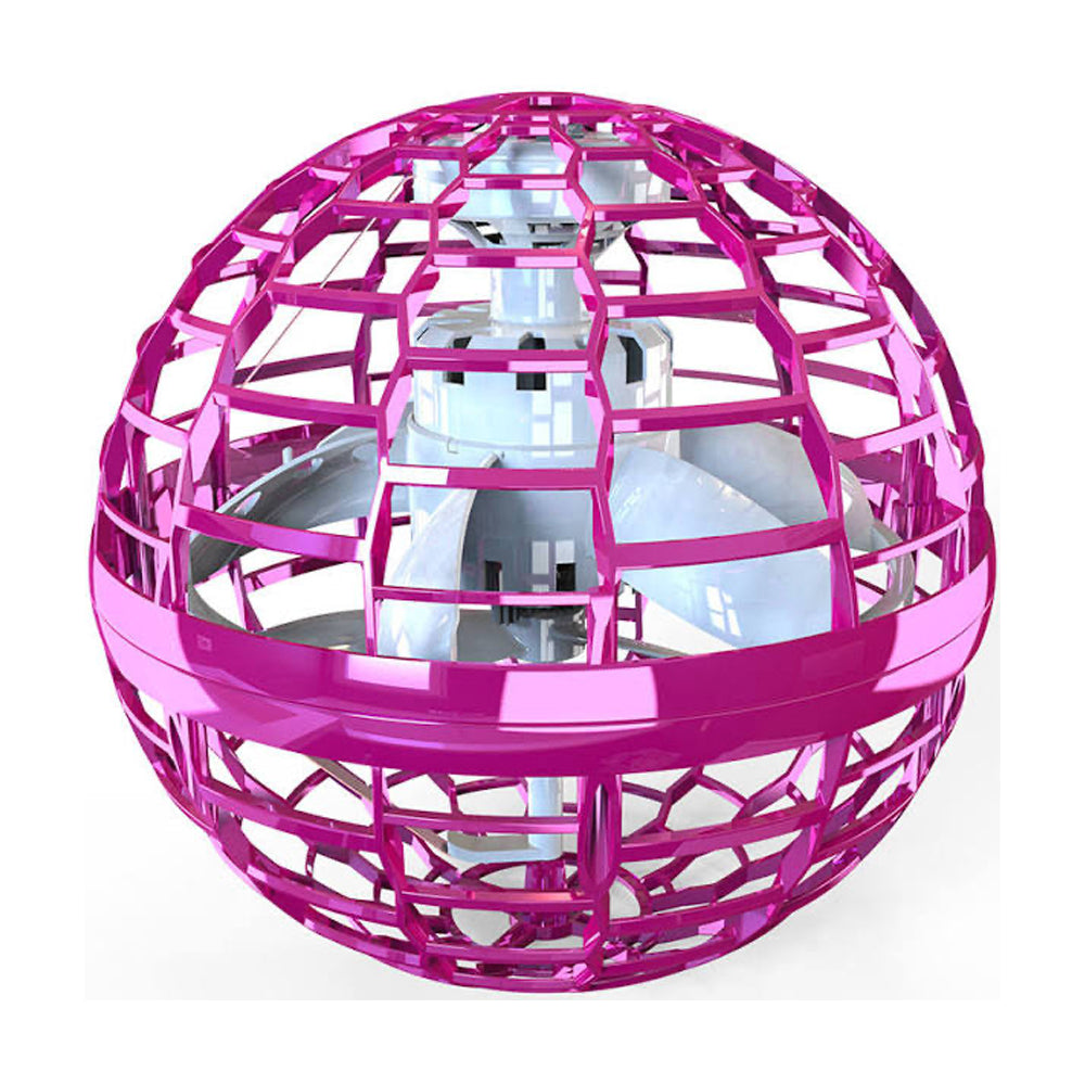 Куля літаюча FLYING SPINNER, Рожева / Сяючий бумеранг спіннер USB з LED підсвічуванням