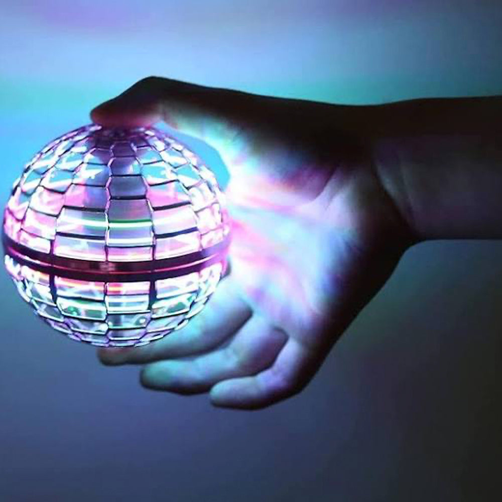 Куля літаюча FLYING SPINNER, Рожева / Сяючий бумеранг спіннер USB з LED підсвічуванням