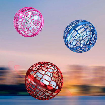 Куля літаюча FLYING SPINNER, Рожева / Сяючий бумеранг спіннер USB з LED підсвічуванням