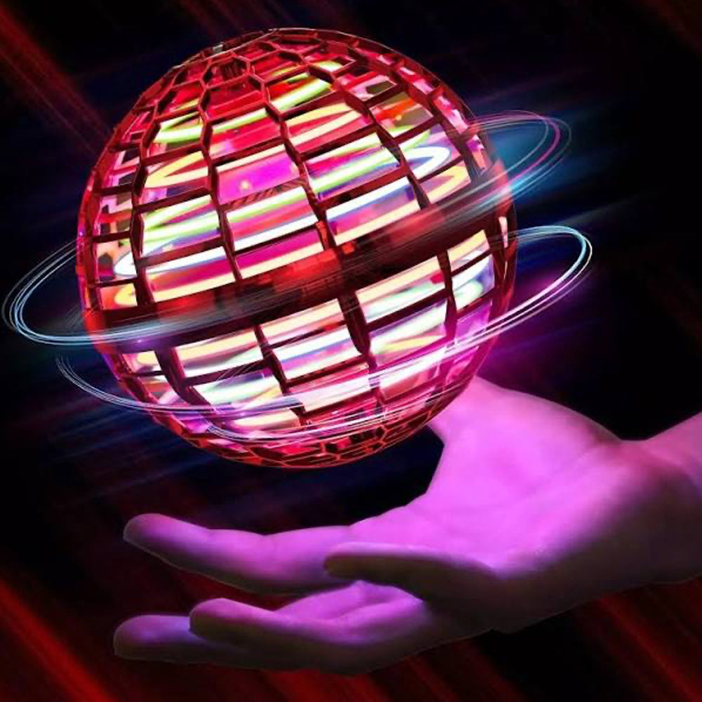 Куля літаюча FLYING SPINNER, Червона / Сяючий бумеранг спіннер USB з LED підсвічуванням