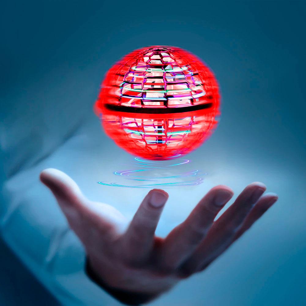Куля літаюча FLYING SPINNER, Червона / Сяючий бумеранг спіннер USB з LED підсвічуванням
