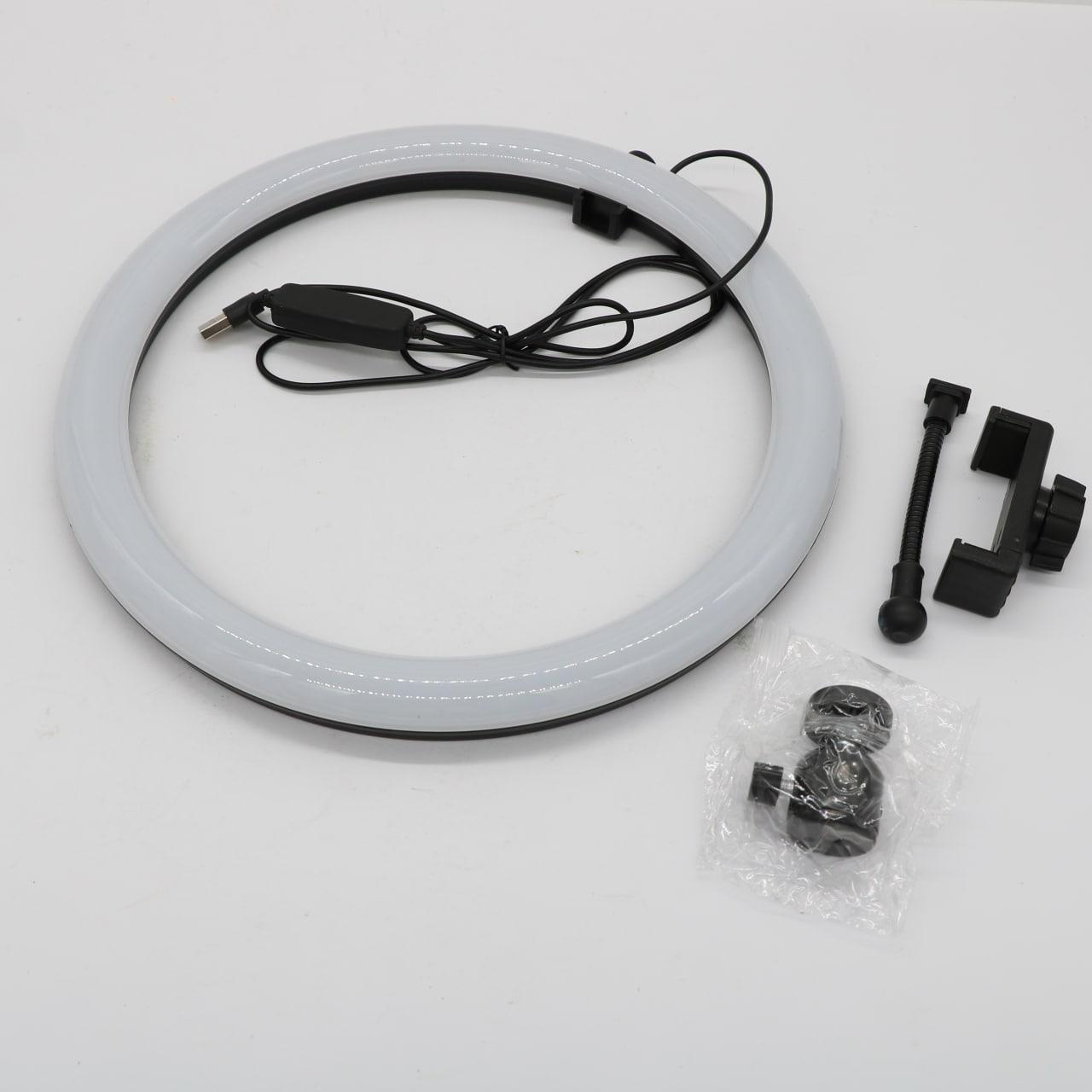 Кільцева лампа RGB 30 см, MJ 300 Soft Ring Light / Світлодіодна лампа / Лампа для блогерів