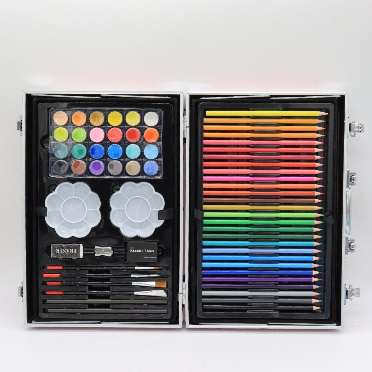 Набір для малювання 145 предметів у кейсі / Розсувний набір для творчості / Набір художника