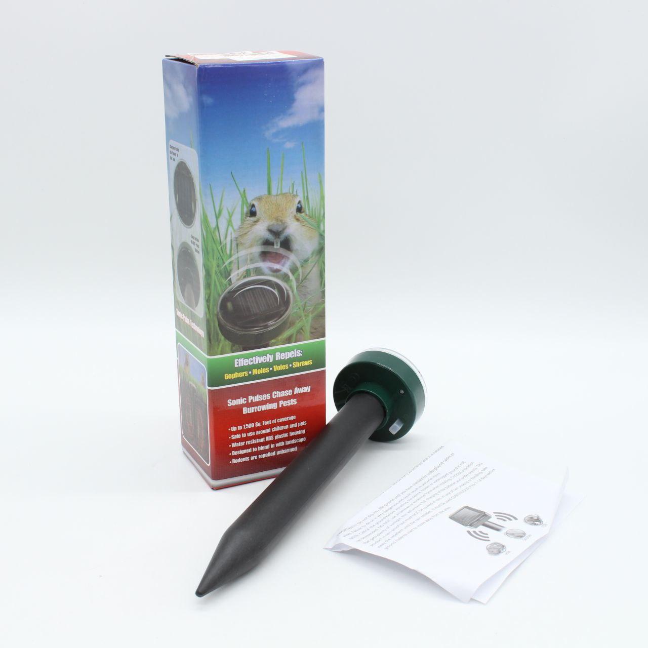 Ультразвуковий відлякувач гризунів та комах на сонячній батареї Garden Pro / Садовий відлякувач кротів