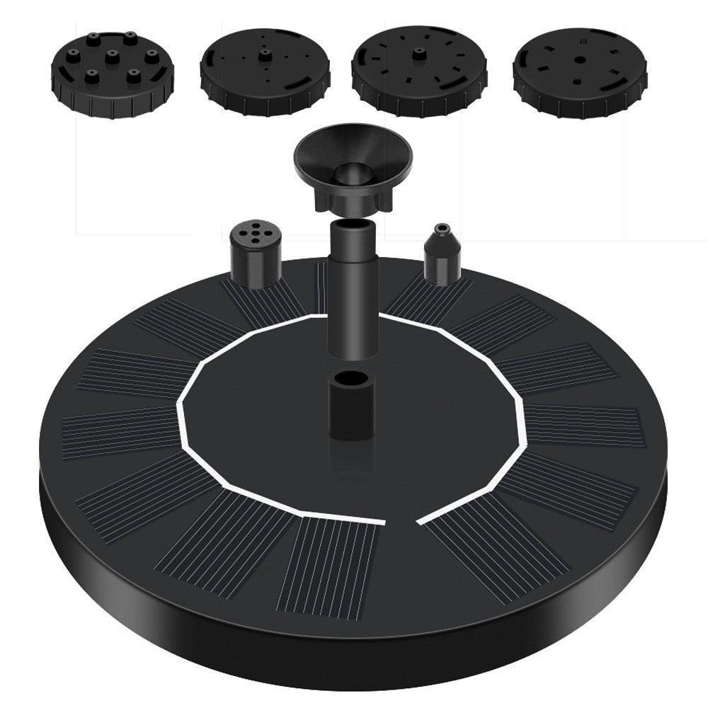 16см Фонтан насос на сонячній батареї + 6 насадок, Water Pump/ Садовий фонтан