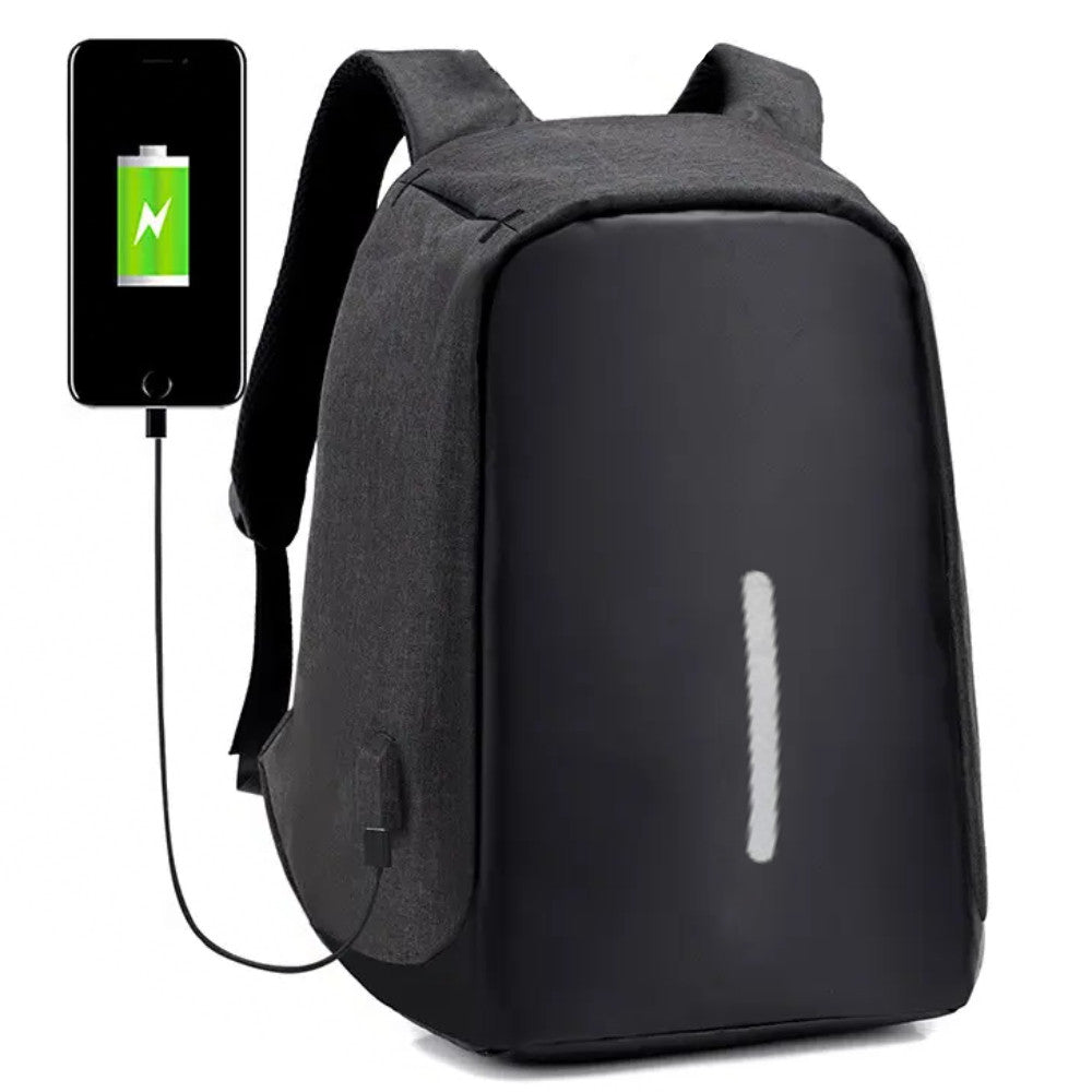 Міський рюкзак-антивор з USB (45х30х10 см) Bobby, Чорний / Молодіжний рюкзак для ноутбука