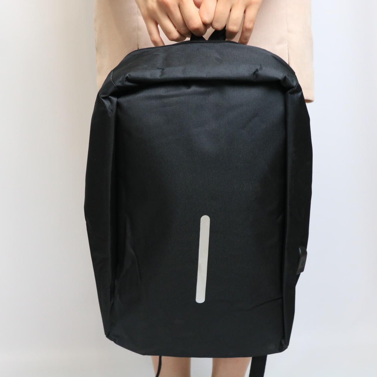 Міський рюкзак-антивор з USB (45х30х10 см) Bobby, Чорний / Молодіжний рюкзак для ноутбука