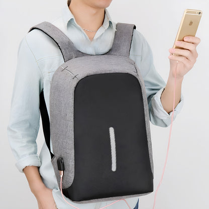 Міський рюкзак-антивор з USB (45х30х10 см) Bobby, сірий / Молодіжний рюкзак для ноутбука