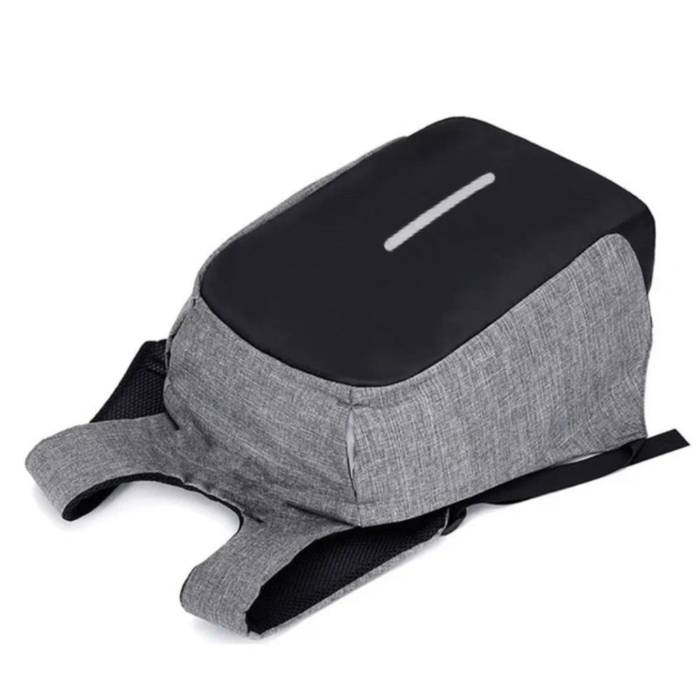 Міський рюкзак-антивор з USB (45х30х10 см) Bobby, сірий / Молодіжний рюкзак для ноутбука