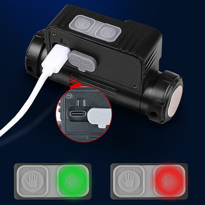 Налобний ліхтар із датчиком руху, BL-123 XPE+COB, з USB / Акумуляторний ліхтар із червоним світлом та магнітом