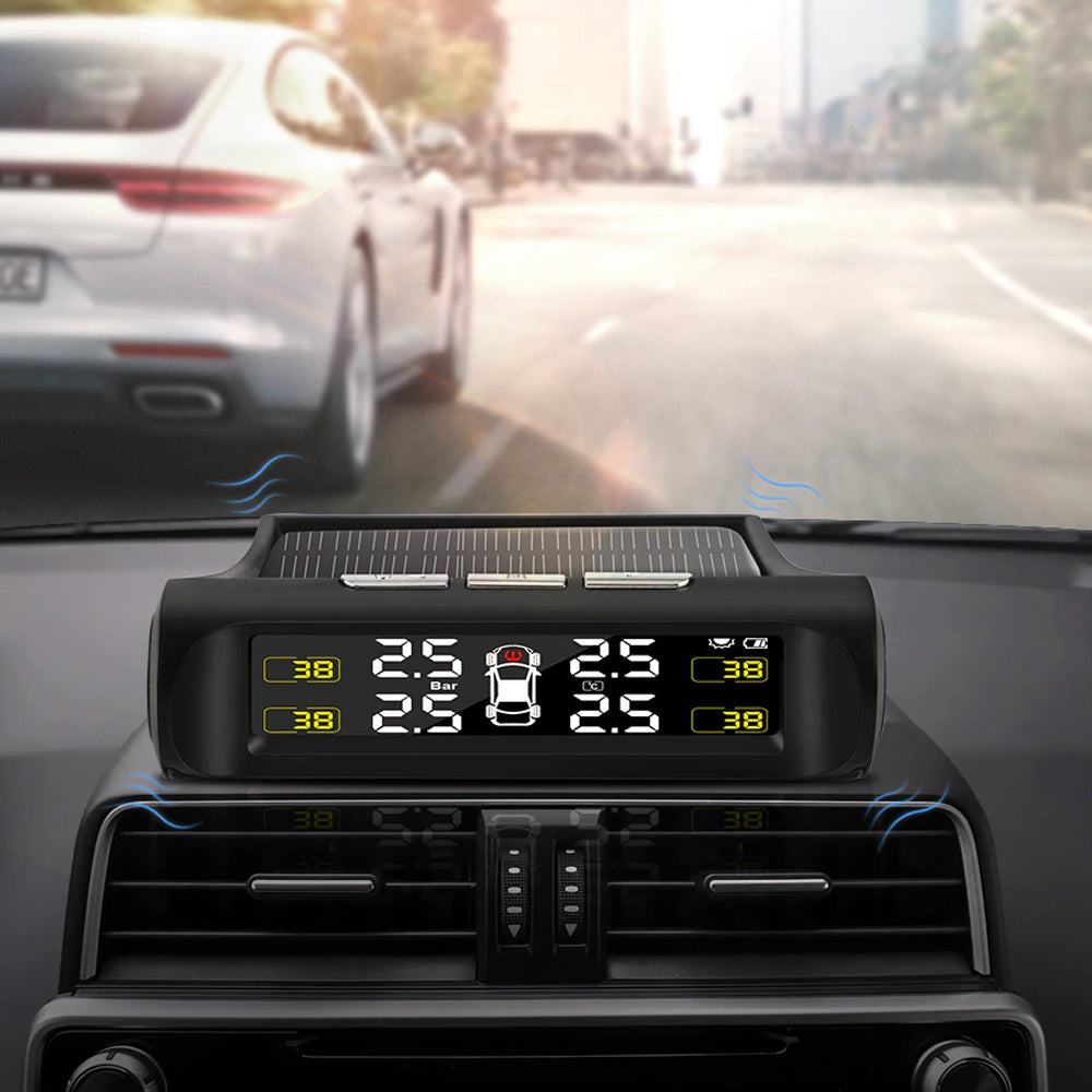 Система контролю тиску в шинах TPMS+SOLAR із сонячною панеллю / Датчик тиску в шинах авто з дисплеєм