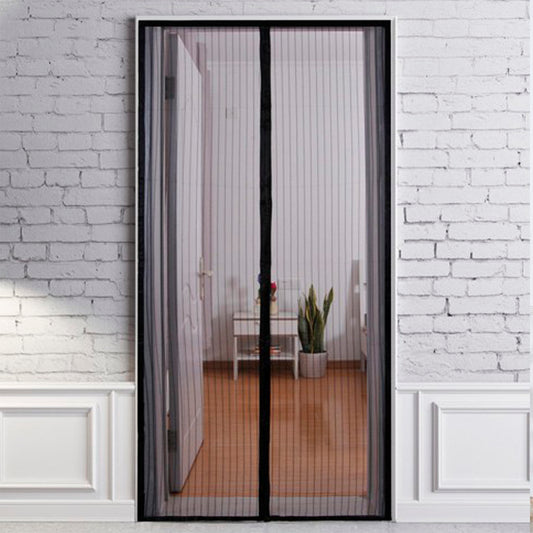 Москітна шторка на двері 210х100см, Magic Mesh, Чорна / Антимоскітна сітка на двері