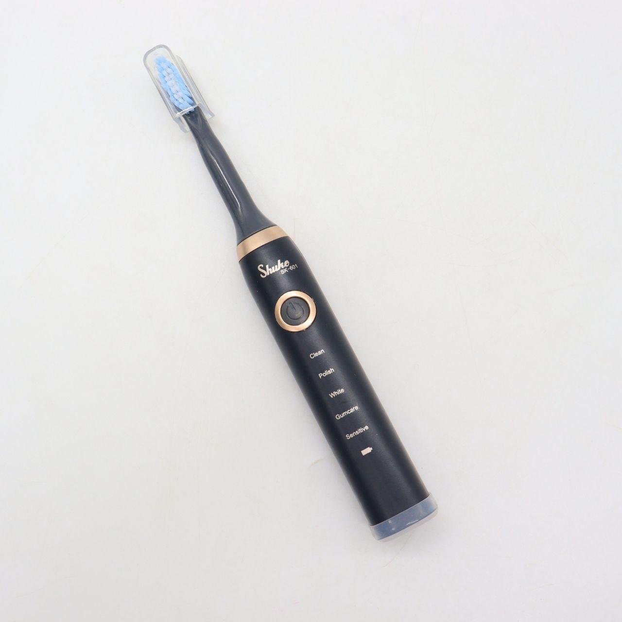 Електрична зубна щітка Shuke з 4 насадками Чорна / Акумуляторна зубна щітка / Зубні щітки
