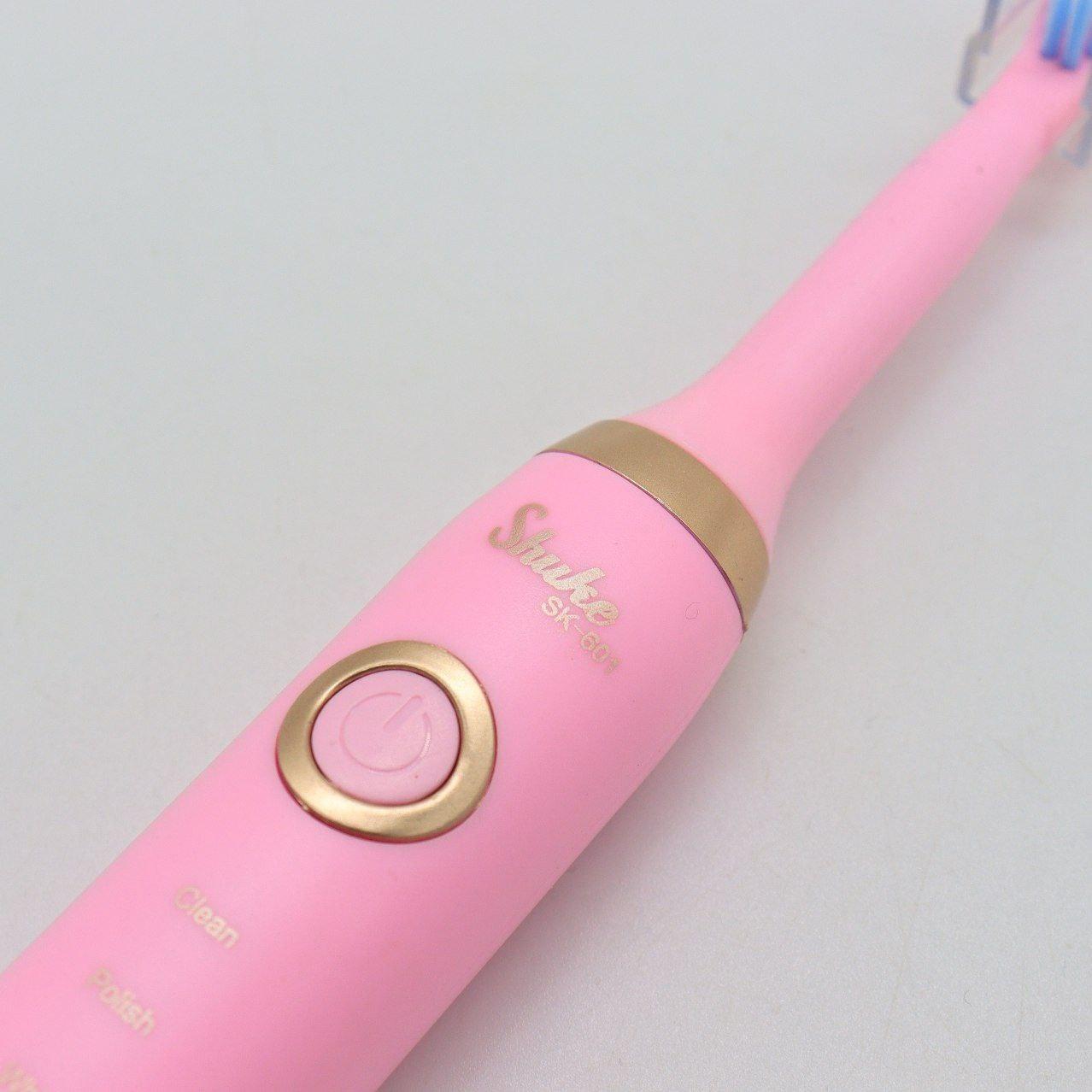 Електрична зубна щітка Shuke з 4 насадками Рожева / Акумуляторна зубна щітка / Зубні щітки