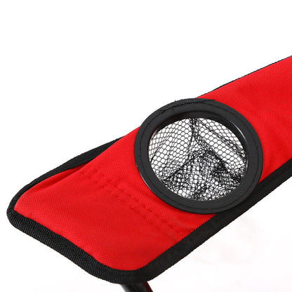 Складаний стілець зі спинкою, до 100 кг, в чохлі, 80х75х50 см, Червоний / Складане крісло для риболовлі / Туристичний стілець