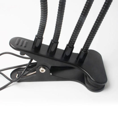 Ультрафіолетова фітолампа з таймером, 4 головки, від USB, 40 Вт / Гнучкий фітосвітильник для рослин