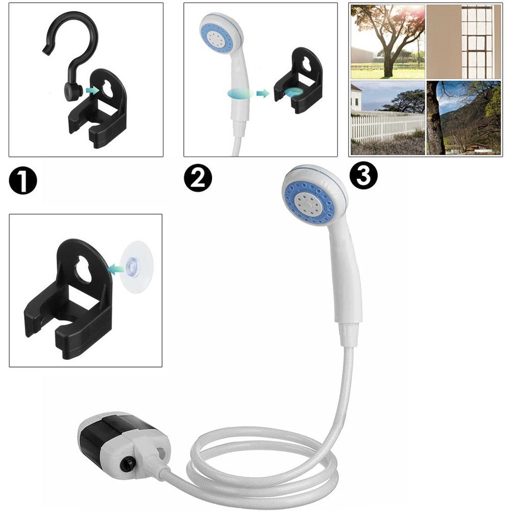 Туристичний душ від акумулятора Gotel Q16H / Похідний портативний душ з насосом