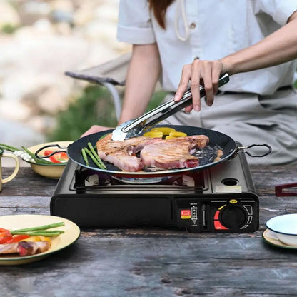 Плита газова одноконфорочна з п'єзопідпалом BDZ-155-A, Чорна / Туристична портативна плита на 1 конфорку