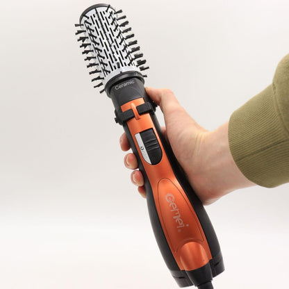 Фен-щітка браш для волосся з 3 насадками 1000Вт, Gemei GM-4828 / Стайлер для волосся / Стайлер для завивки