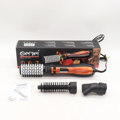 Фен-щітка браш для волосся з 3 насадками 1000Вт, Gemei GM-4828 / Стайлер для волосся / Стайлер для завивки