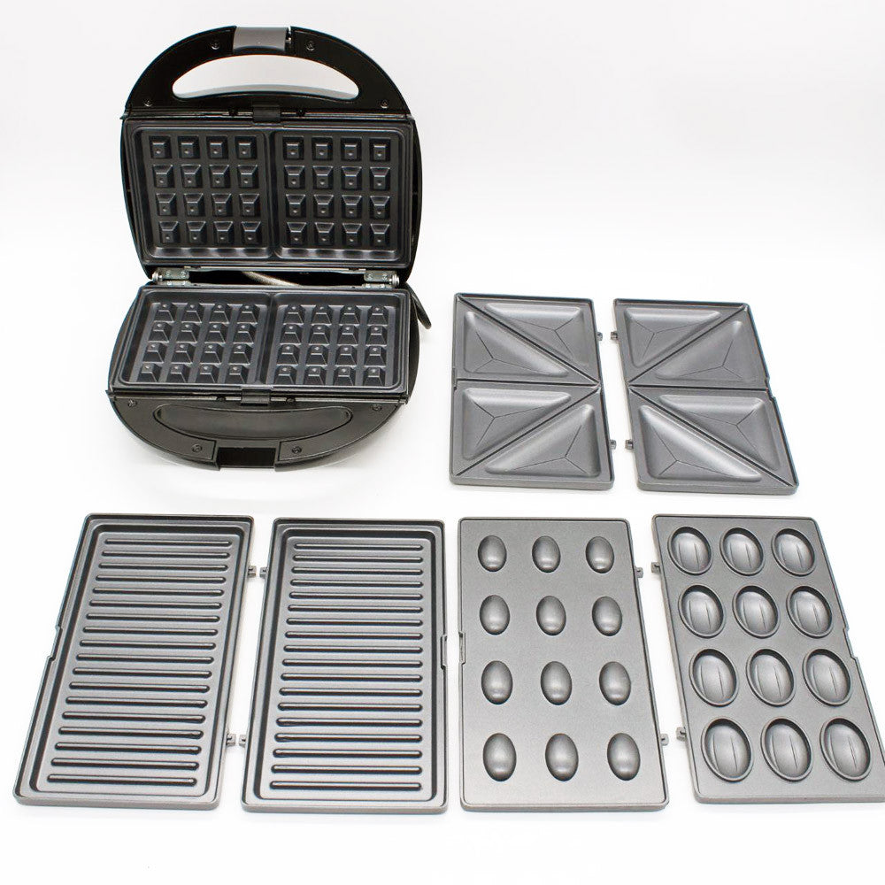 Сендвічниця 4 в 1 DOMOTEC MS-7704 / Вафельниця / Гриль / Горішниця / Бутербродниця