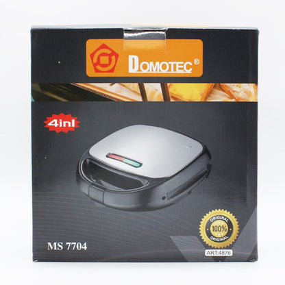 Сендвічниця 4 в 1 DOMOTEC MS-7704 / Вафельниця / Гриль / Горішниця / Бутербродниця