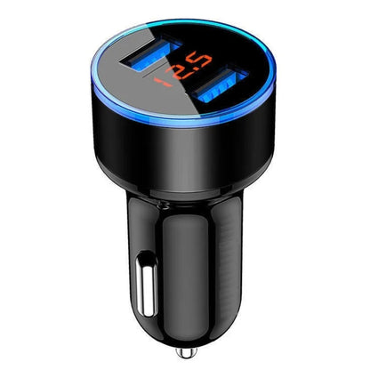 Адаптер CAR USB HC6 з індикатором напруги / Зарядний пристрій в прикурювач авто