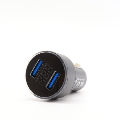 Адаптер CAR USB HC6 з індикатором напруги / Зарядний пристрій в прикурювач авто