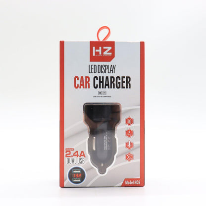 Адаптер CAR USB HC6 з індикатором напруги / Зарядний пристрій в прикурювач авто