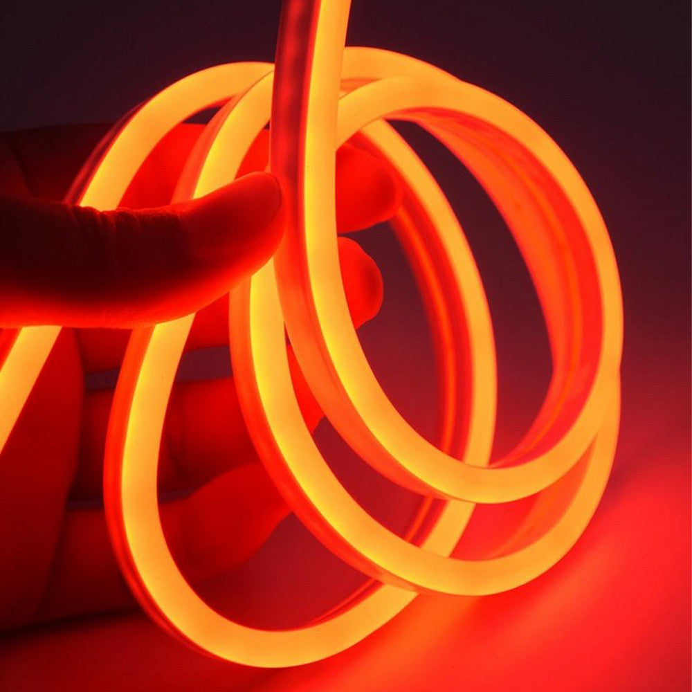 Стрічка силіконова 5 м, LED NEON 12V-220V, Червона / Гнучка світлодіодна стрічка / Неонова стрічка