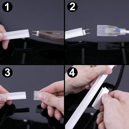 Стрічка силіконова 5 м, LED NEON 12V-220V, Червона / Гнучка світлодіодна стрічка / Неонова стрічка