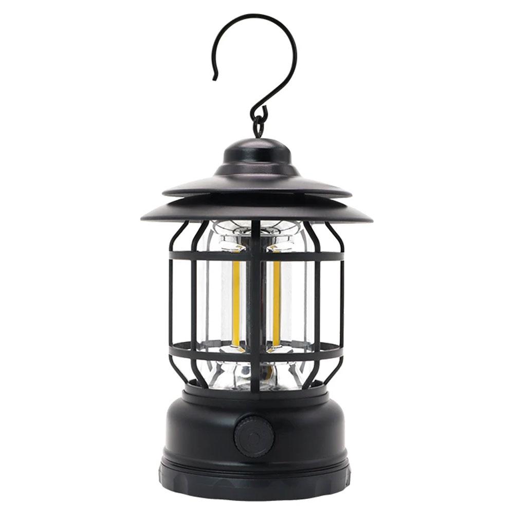 Підвісний кемпінговий ліхтарик-лампа USB, 1200mAh, K-20, Чорний / Світлодіодний акумуляторний ліхтар