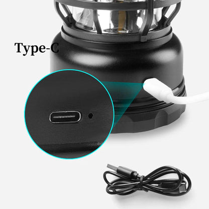 Підвісний кемпінговий ліхтарик-лампа USB, 1200mAh, K-20, Чорний / Світлодіодний акумуляторний ліхтар