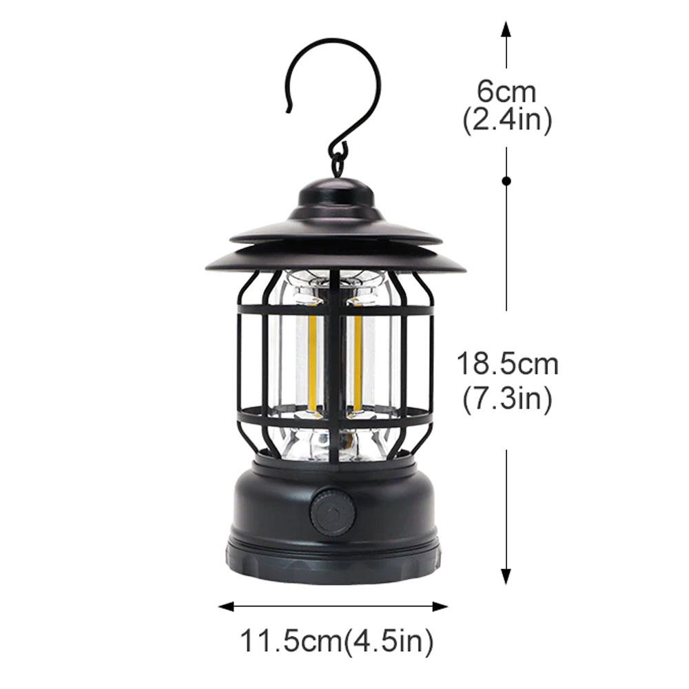 Підвісний кемпінговий ліхтарик-лампа USB, 1200mAh, K-20, Чорний / Світлодіодний акумуляторний ліхтар