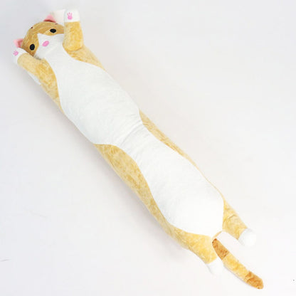 М'яка іграшка-подушка Кіт Батон 90 см, EL-2117-7, Коричневий / Іграшка дитяча обіймашка довгий кіт