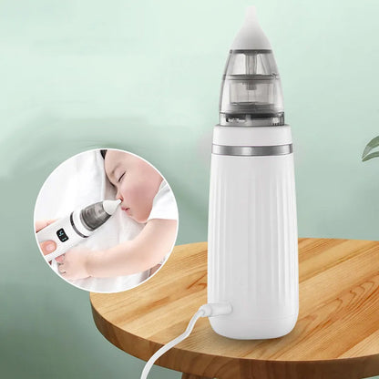 Дитячий акумуляторний аспіратор 2в1, + 3 насадки, BABY NOSE / Електронний назальний соплевідсмоктувач