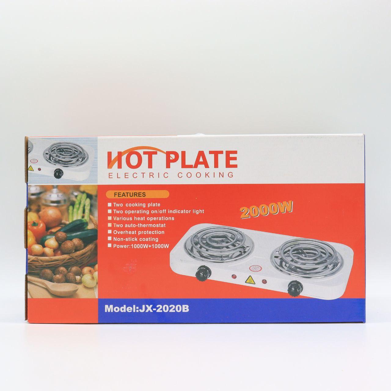 Плита електрична настільна 2000Вт, JX-2020B, на 2 конфорки / Електрична спіральна плита з 5 режимами