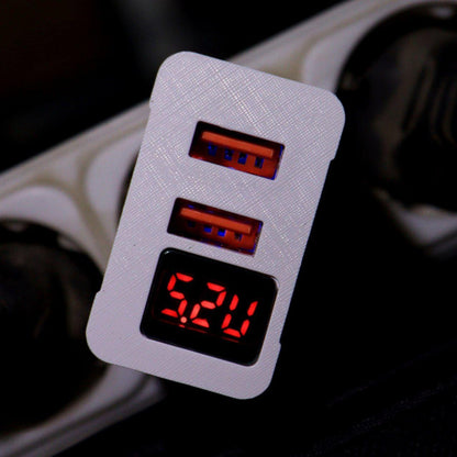 Зарядний пристрій адаптер на 2 USB та LED дисплеєм, 220В,QC03 5740 / Швидка зарядка для телефону
