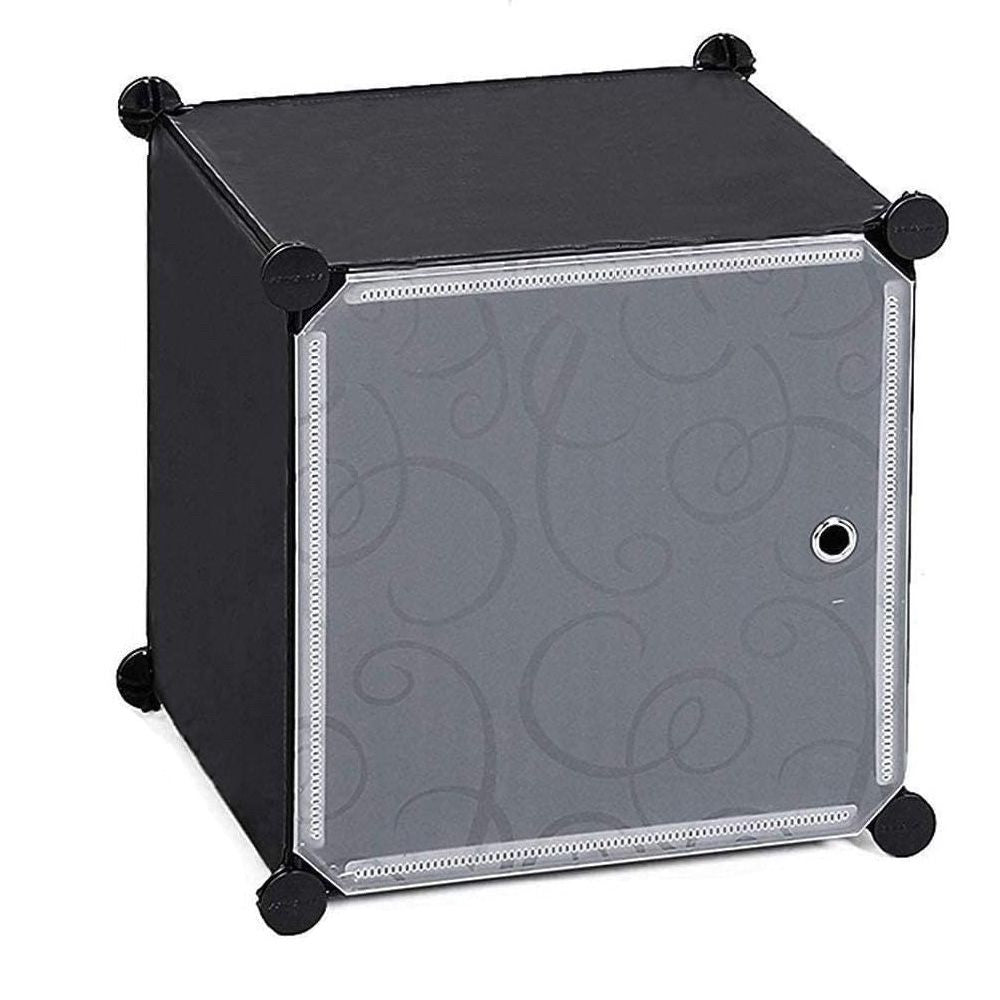 Платтяна шафа з пластику на 15 секцій, 165х110х37 см / Багатофункціональна шафа для одягу та взуття