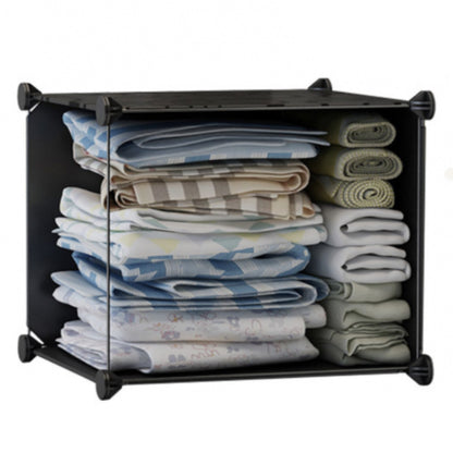 Платтяна шафа з пластику на 15 секцій, 165х110х37 см / Багатофункціональна шафа для одягу та взуття