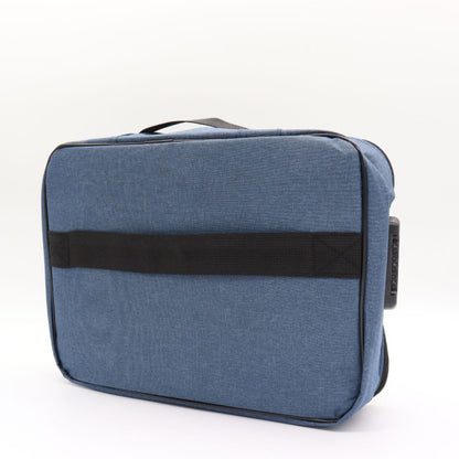Дорожня сумка органайзер для зберігання документів 37х10,5х27 см, з кодовим замком, Home Cleaning, Синя