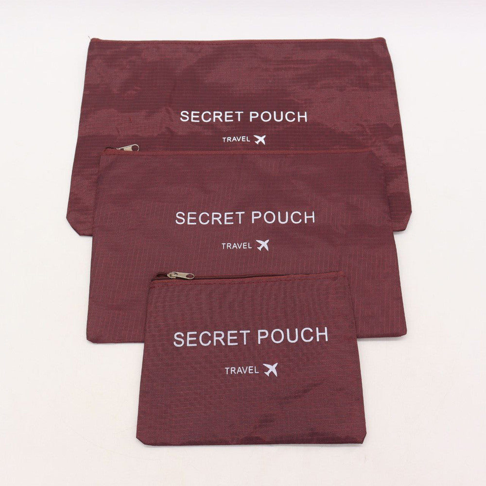 Набір дорожніх органайзерів 6шт Secret Pouch, Бордовий / Органайзери для подорожей