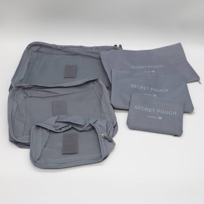 Набір дорожніх органайзерів 6шт Secret Pouch, Сірий / Органайзери для подорожей